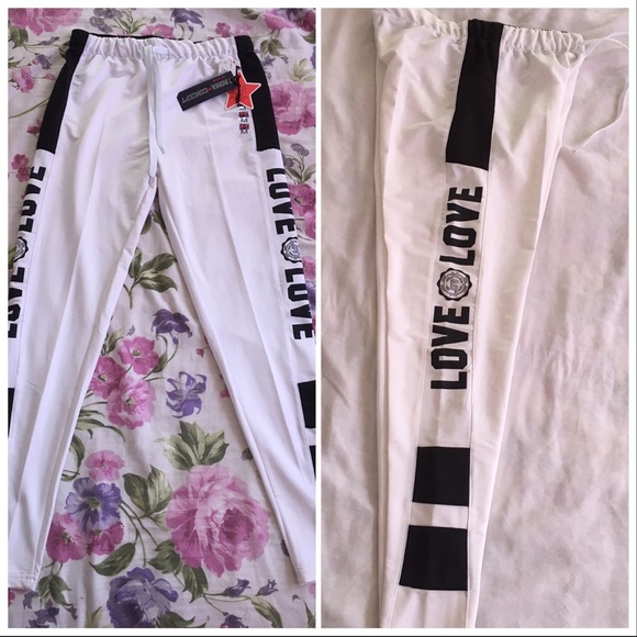 Love &Love Pants - Love pants, white color Size Juniors M